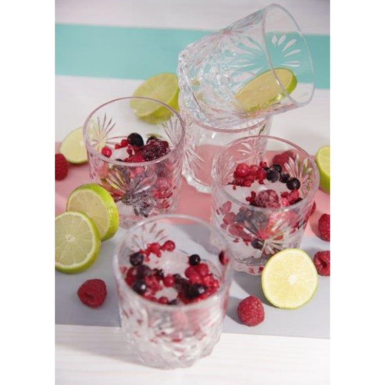Szklanki do napojów drinków 300 ml Galicja Flower 21529 zestaw 6 szklanek