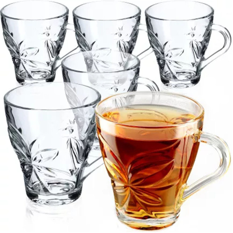 Szklanki z uchem do ciepłych napojów 250 ml Galicja Ellen 27760 zestaw 6 szklanek