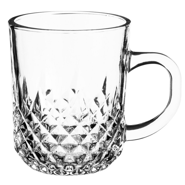 Kubek szklany z uchwytem 230 ml Galicja Olivier 29118 zestaw 6 szklanek