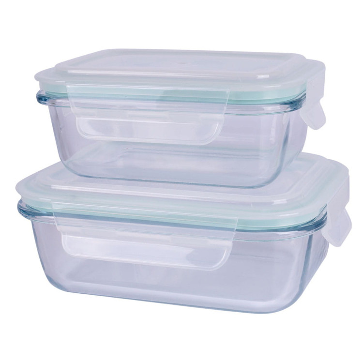 Zestaw 3 pojemników szklanych MG Home Cucina 1500/1000/400 ml żaroodporne