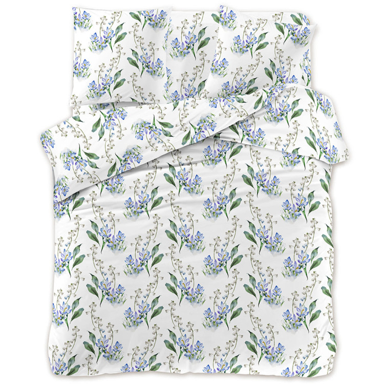 Pościel 200x220 bawełna satynowa 3D Cotton World gruba 3 części 2550 kwiaty