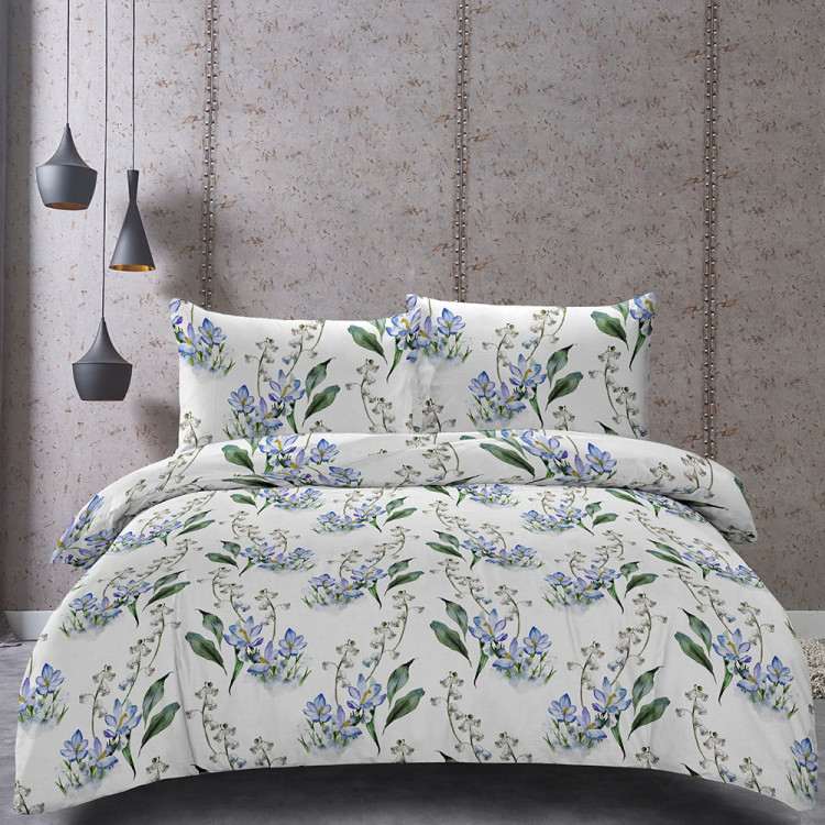 Pościel 200x220 bawełna satynowa 3D Cotton World gruba 3 części 2550 kwiaty