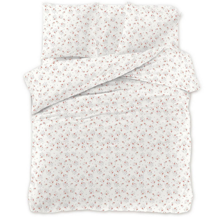 Pościel 200x220 bawełna satynowa 3D Cotton World gruba 3 części 2432 kwiaty
