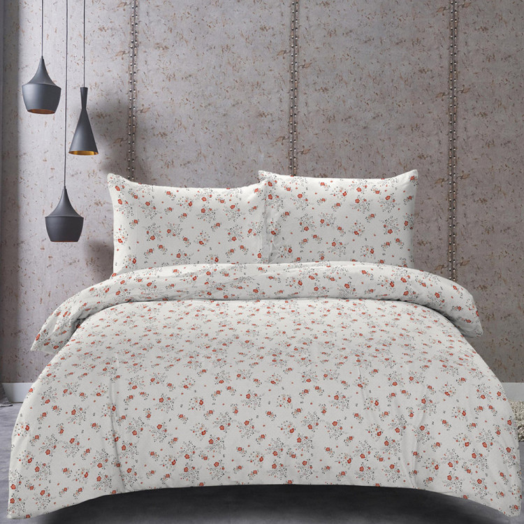 Pościel 200x220 bawełna satynowa 3D Cotton World gruba 3 części 2432 kwiaty