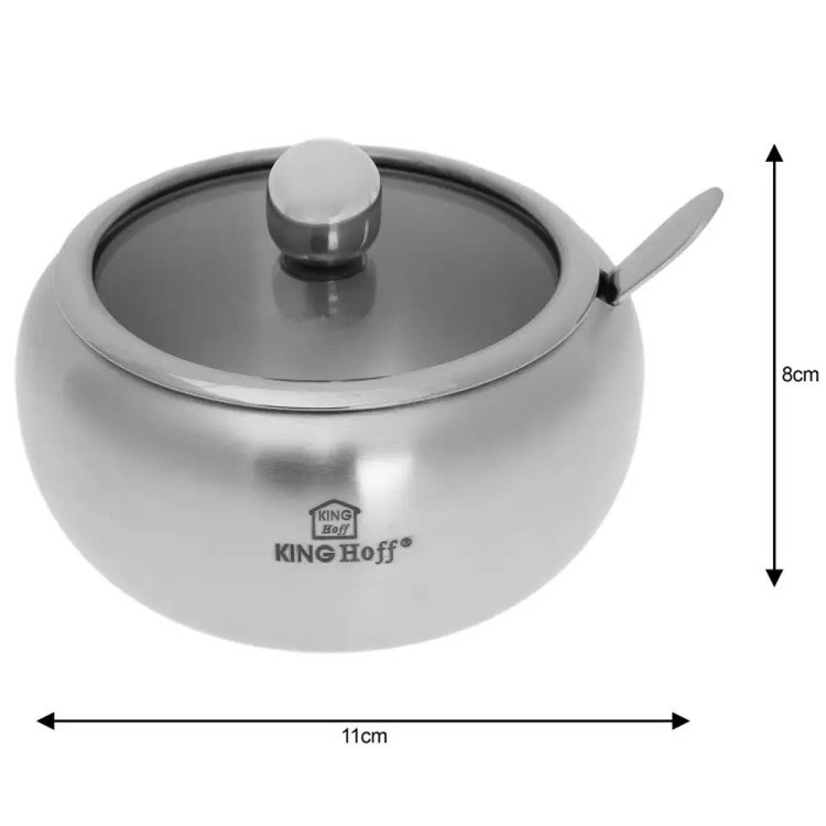 Cukiernica Kinghoff KH 3732 pojemnik na cukier +łyżeczka metal