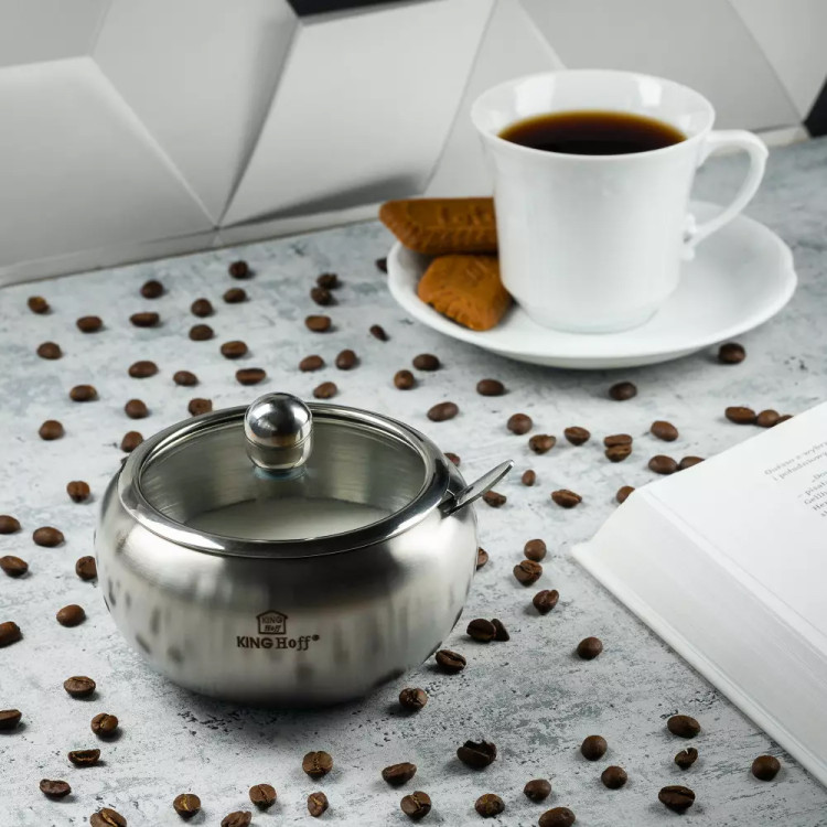 Cukiernica Kinghoff KH 3732 pojemnik na cukier +łyżeczka metal