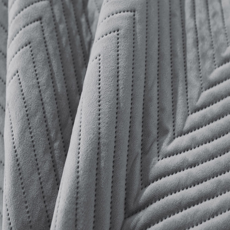 Narzuta 200x220 na łóżko pikowana velvet Cotton World szara 2625
