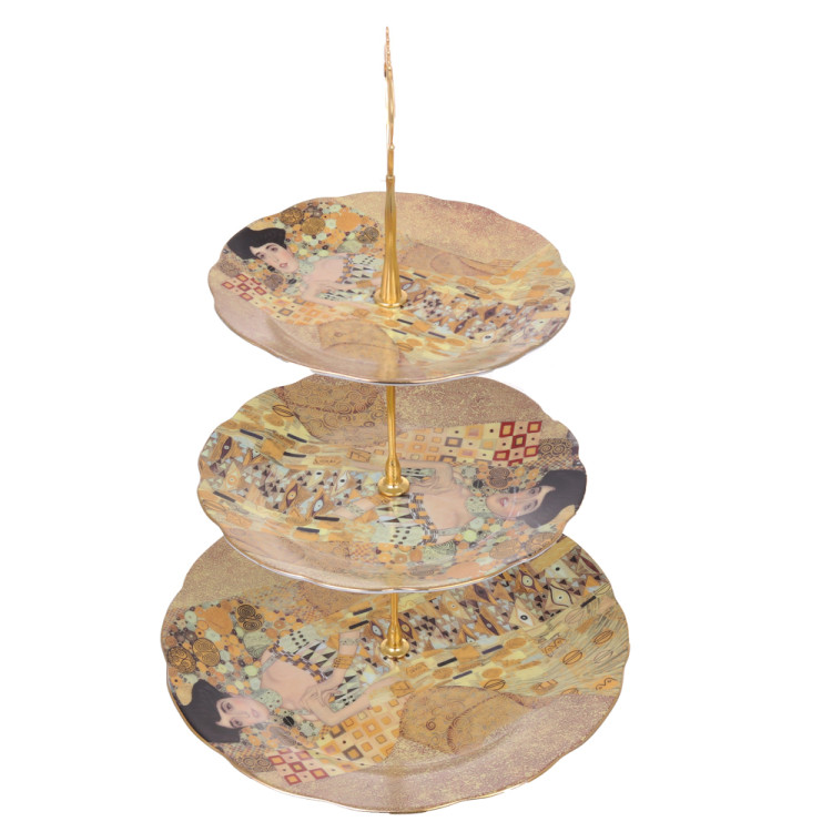 Patera porcelanowa 3-poziomowa Hoffman HF-81 SK na ciasto owoce