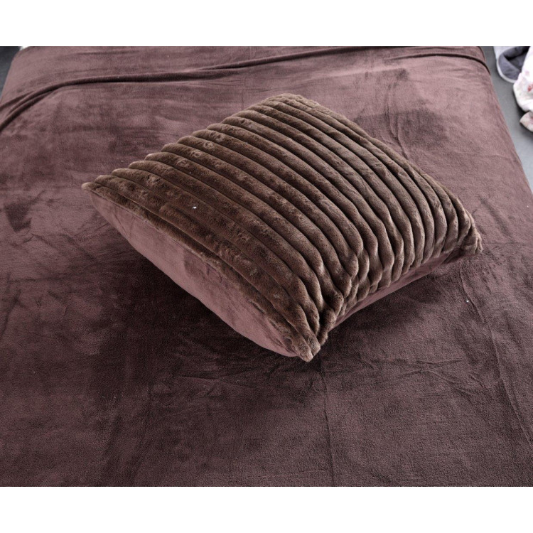 Pościel 160x200 mikrofibra "miś" Cotton World gruba 3 części 2583 ciemny brąz