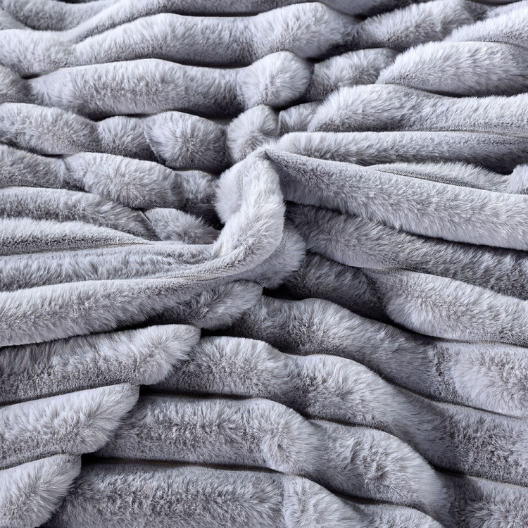 Pościel 160x200 mikrofibra "miś" Cotton World gruba 3 części 2580 szara
