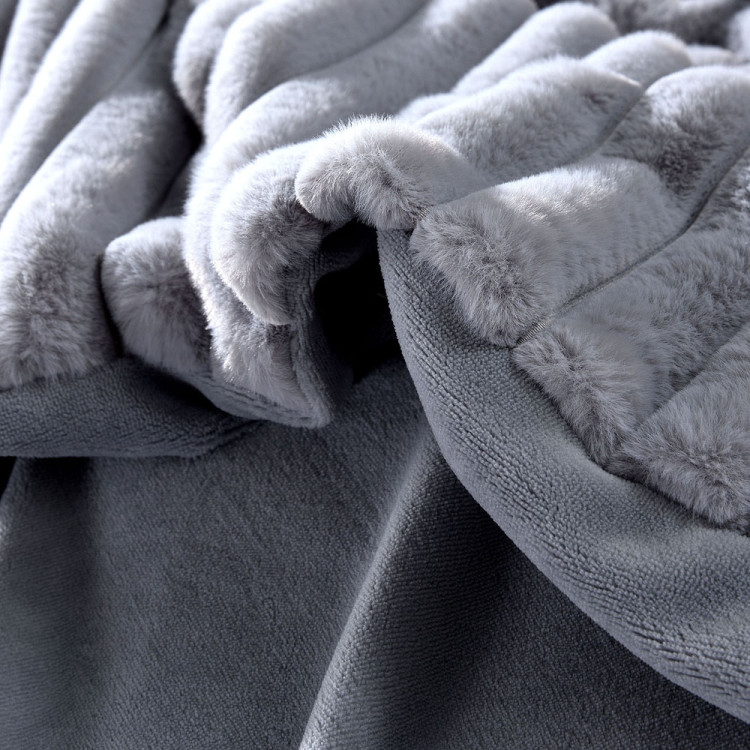 Pościel 160x200 mikrofibra "miś" Cotton World gruba 3 części 2580 szara