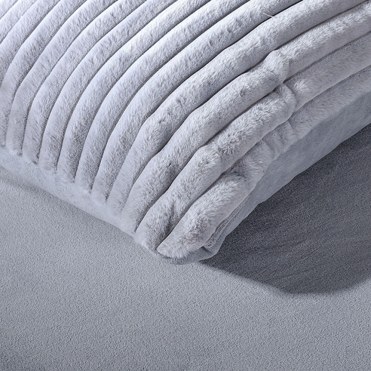 Pościel 160x200 mikrofibra "miś" Cotton World gruba 3 części 2580 szara