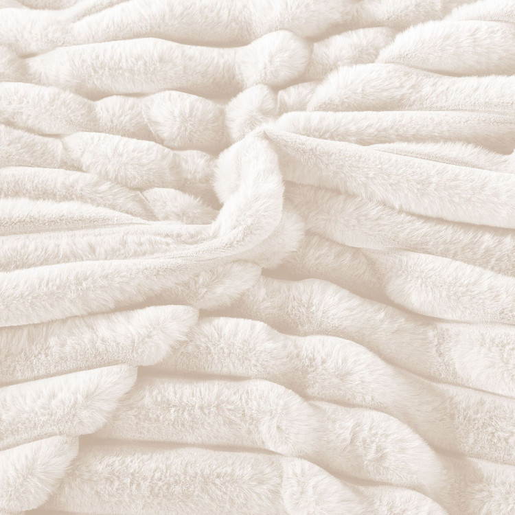 Pościel 160x200 mikrofibra "miś" Cotton World gruba 3 części 2582 kremowy
