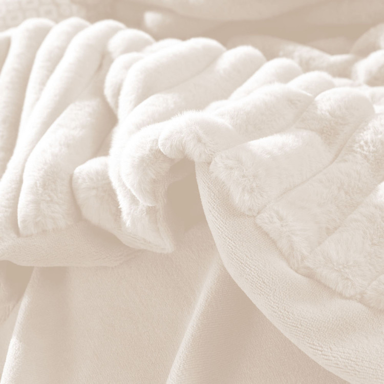 Pościel 160x200 mikrofibra "miś" Cotton World gruba 3 części 2582 kremowy