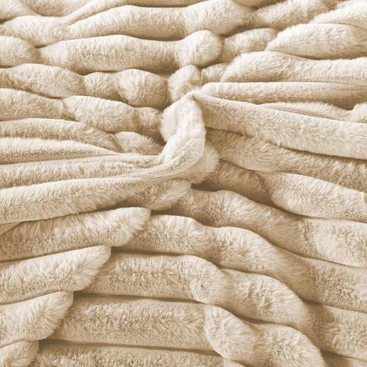Pościel 160x200 mikrofibra "miś" Cotton World gruba 3 części 2581 beżowy