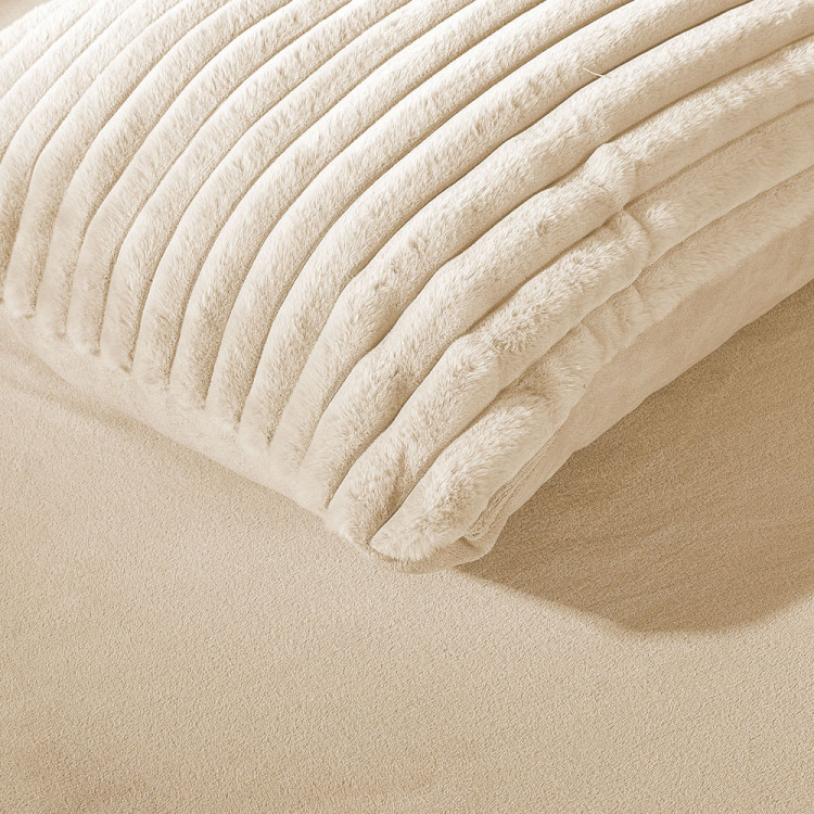 Pościel 160x200 mikrofibra "miś" Cotton World gruba 3 części 2581 beżowy