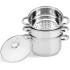 Garnek do gotowania na parze Edenberg EB 8902 parowar stalowy 18 cm dwupoziomowy