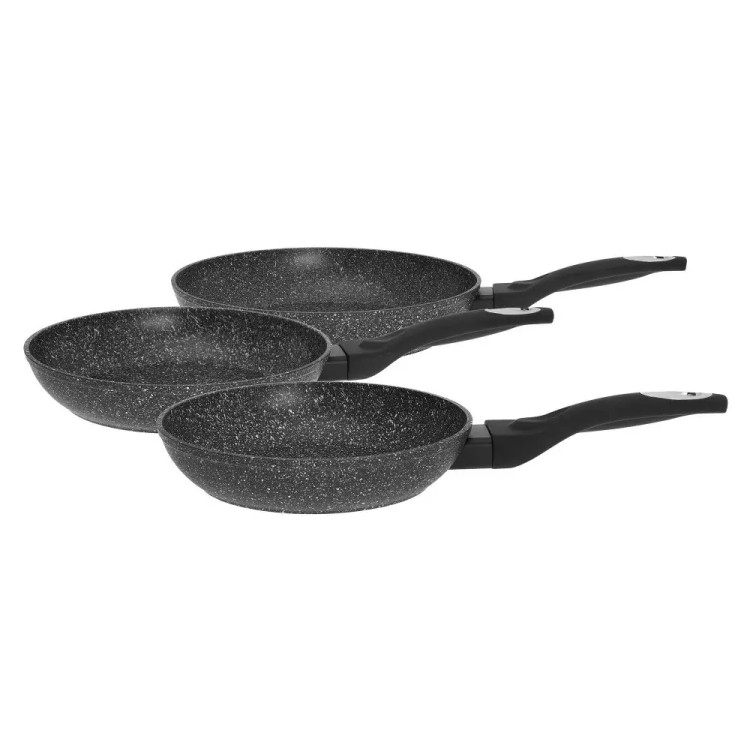 Patelnia x3 Klausberg KB 7290 Granitowa indukcyjna komplet 20/24/28 cm