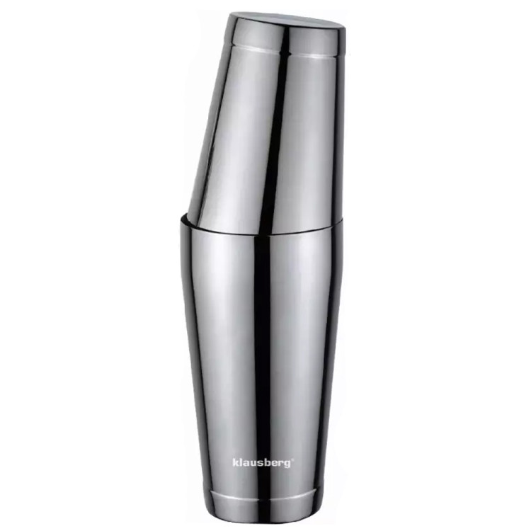 Shaker bostoński grafitowy Klausberg KB 7652 barowy shaker do drinków i koktajli 700ml i 600ml
