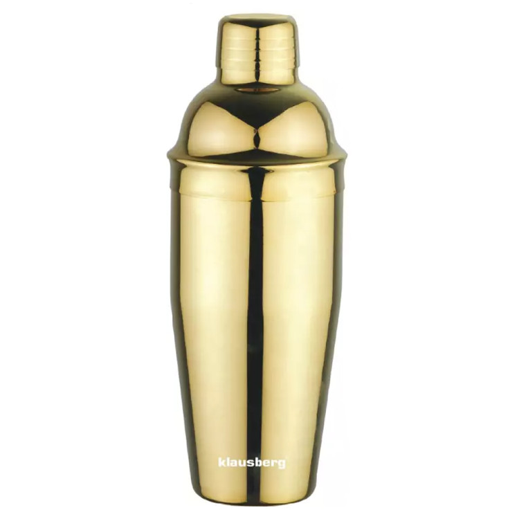 Shaker do koktajli 750 ml Klausberg KB 7649 barowy shaker do drinków kolor złoty