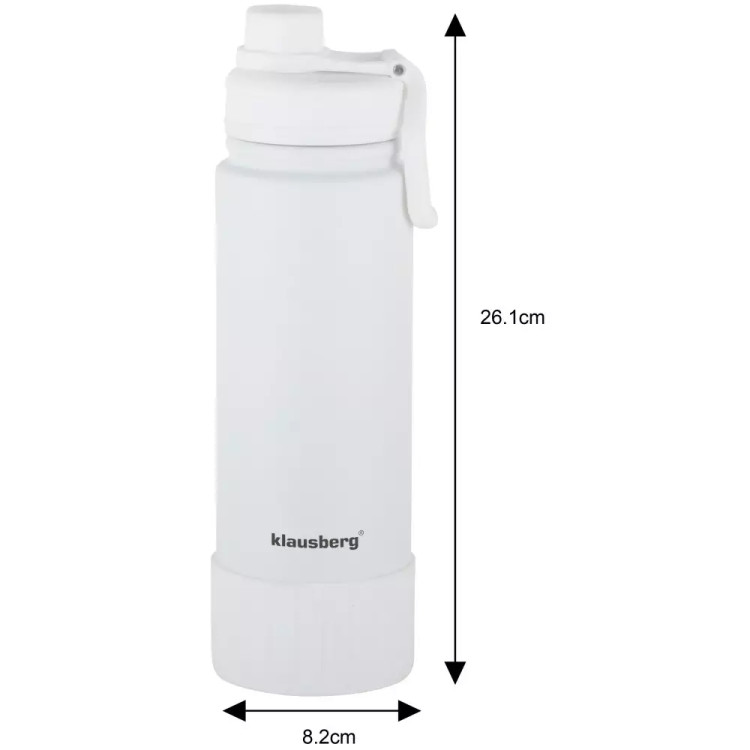 Kubek termiczny duży 720 ml termos stalowy biały Klausberg KB 7639