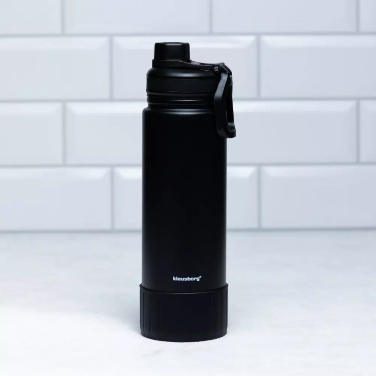 Kubek termiczny duży 720 ml termos stalowy czarny Klausberg KB 7637