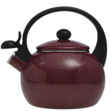 Czajnik tradycyjny z gwizdkiem emaliowany bordowy 2.2 l Kamille KM-1038C
