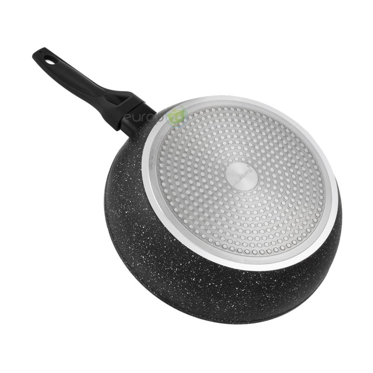 Patelnia głęboka z pokrywką 20 cm mała Krisberg KR 2677 powłoka marmurkowa indukcyjna gaz