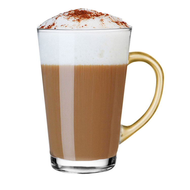 Szklanki ze złotym uchem 300 ml Glasmark Iwo do herbaty kawy latte macchiato komplet 6 sztuk
