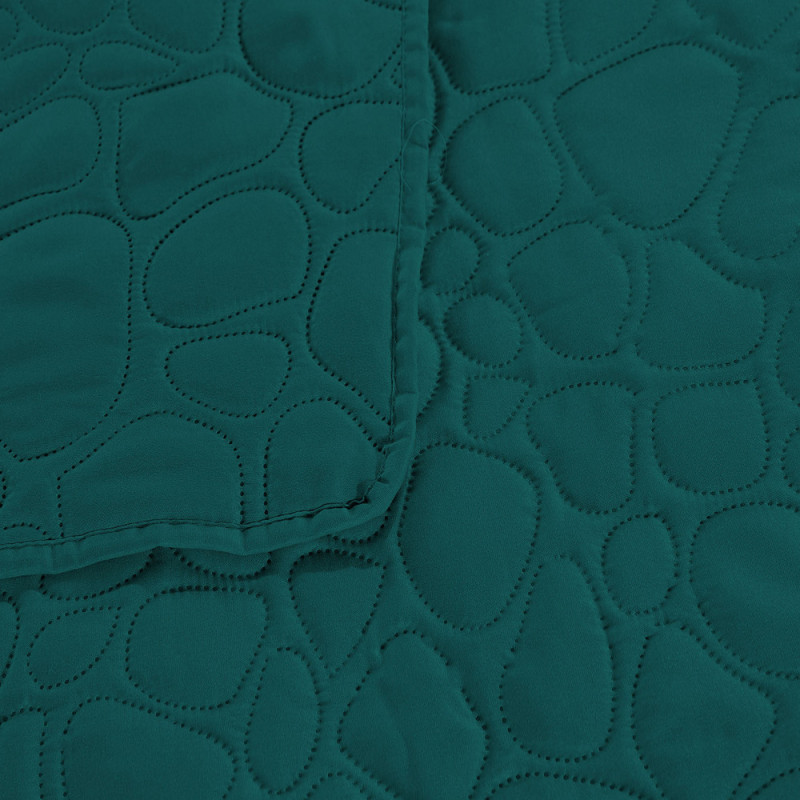 Narzuta na łóżko pikowana 170x210 cm Cotton World ciemna zieleń 2614