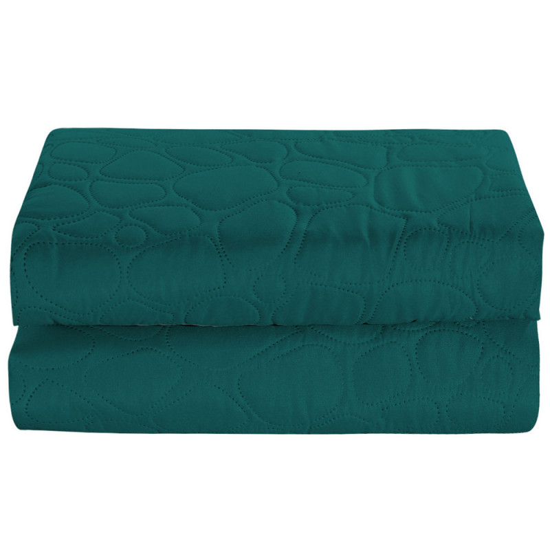 Narzuta na łóżko pikowana 170x210 cm Cotton World ciemna zieleń 2614