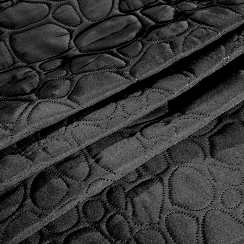 Narzuta na łóżko pikowana 240x220 cm Cotton World czarna 2613