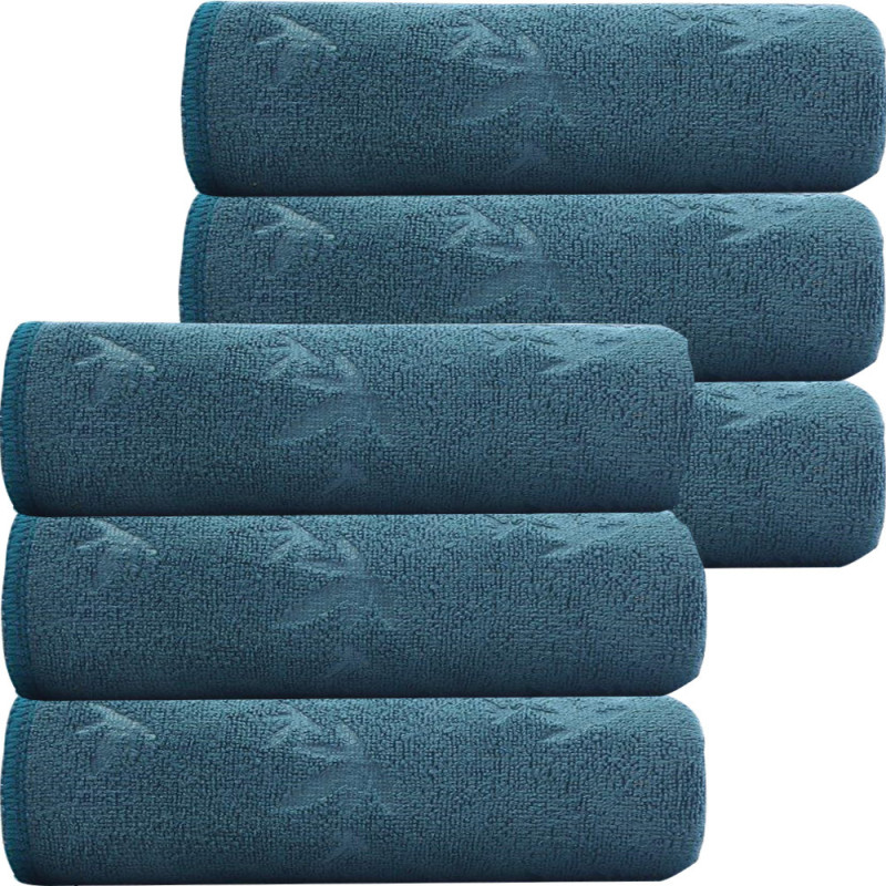 Komplet 6 ręczników kąpielowych 70x140 Cotton World zielone mikrofibra szybkoschnące