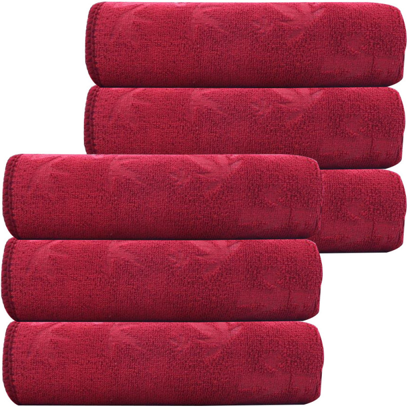 Komplet 6 ręczników kąpielowych 70x140 Cotton World  czerwone mikrofibra szybkoschnące
