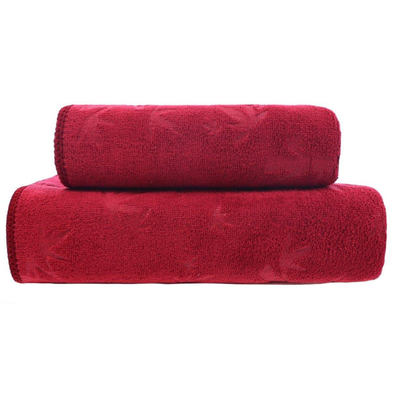 Komplet 6 ręczników kąpielowych 70x140 Cotton World  czerwone mikrofibra szybkoschnące