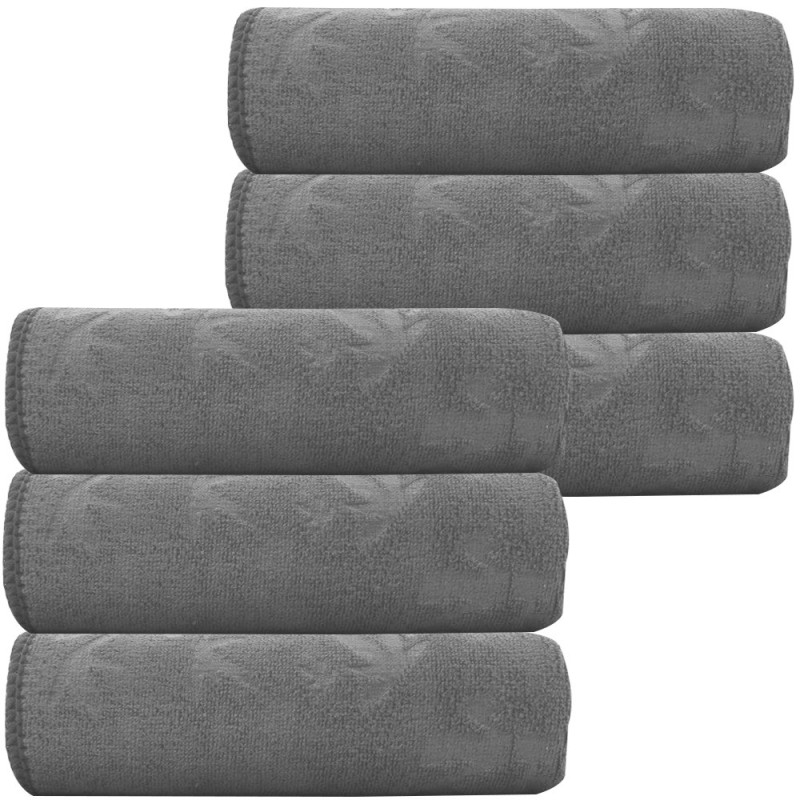 Komplet 6 ręczników kąpielowych 50x100 Cotton World szare mikrofibra szybkoschnące