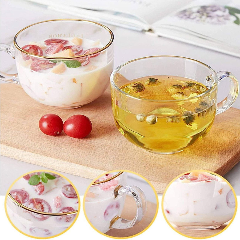 Kubki szklane duże 460 ml Florina Jumbo Porto zestaw 6 szklanek z uchem