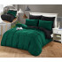 Pościel dwustronna 160x200 mikrofibra Cotton World 3 części 2487 zielono-czarna
