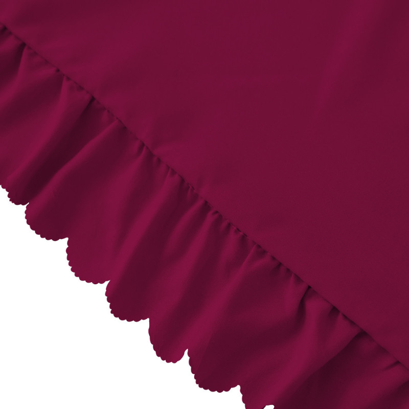 Pościel z falbanką 140x200 mikrofibra Cotton World 2 części 2591 fioletowa