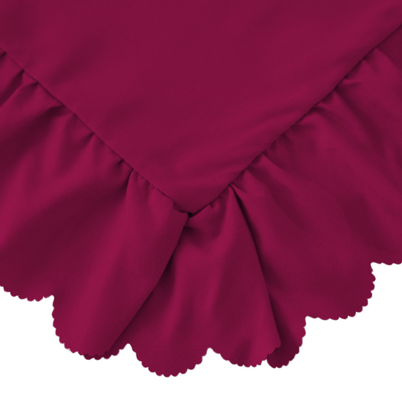 Pościel z falbanką 140x200 mikrofibra Cotton World 2 części 2591 fioletowa