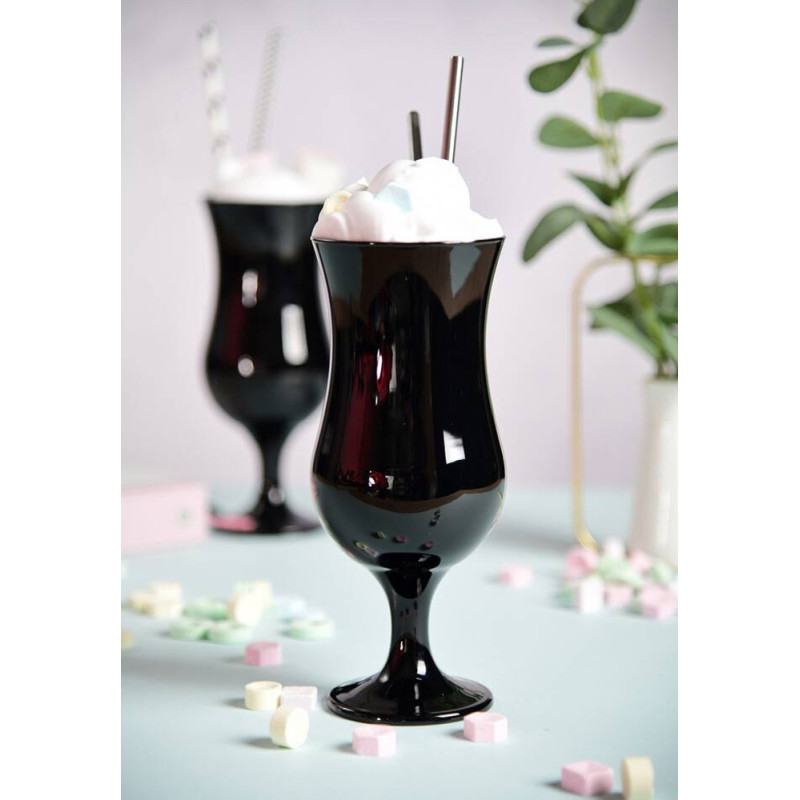 Kieliszki koktajlowe czarne Glasmark szklanki 420 ml zestaw 6 sztuk