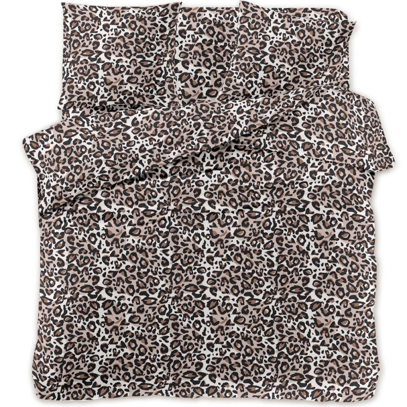 Pościel 200x220 bawełna satynowa Cotton World gruba 3 części 2666 panterka