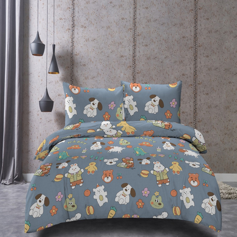 Pościel dla dzieci 140x200 bawełna satynowa Cotton World gruba 2 części 2520