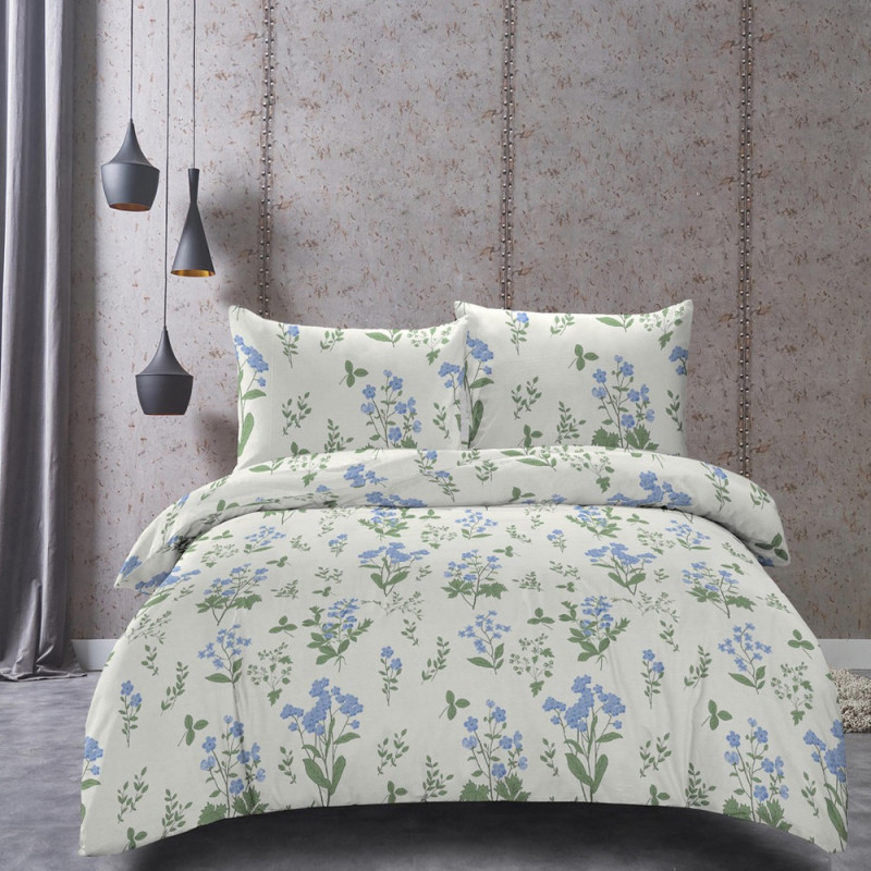 Pościel 160x200 bawełna satynowa Cotton World gruba 3 części 2431 lawenda