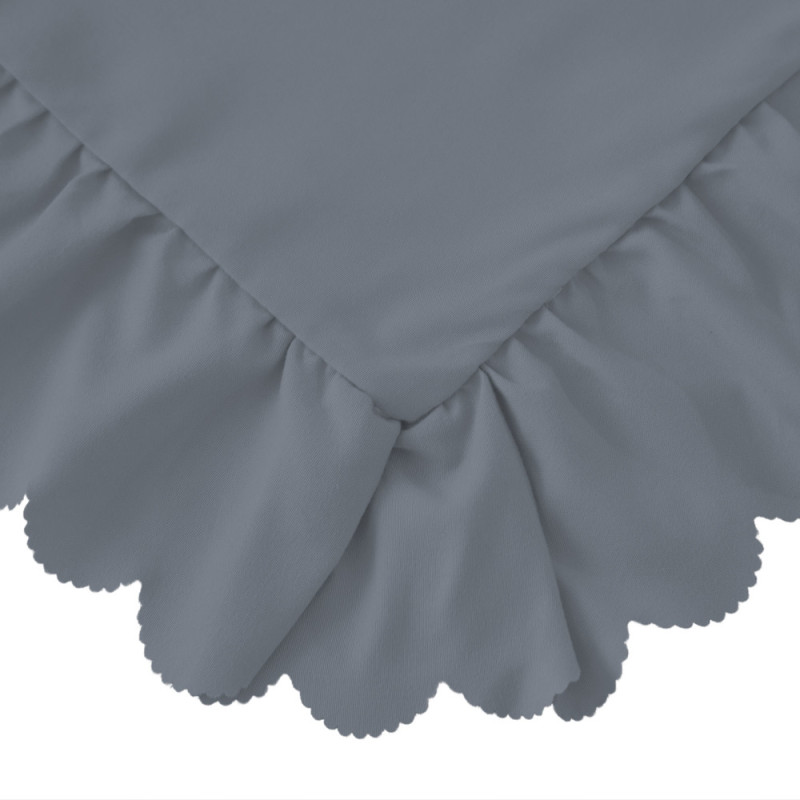 Pościel z falbanką 220x200 mikrofibra Cotton World 3 części 2596 szara