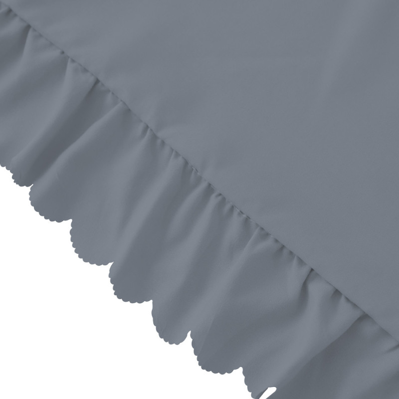 Pościel z falbanką 220x200 mikrofibra Cotton World 3 części 2596 szara