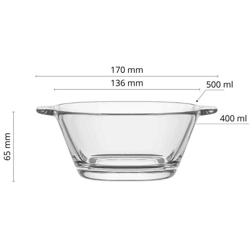 Salaterka flaczarka bulionówka prosta Glasmark 400 ml