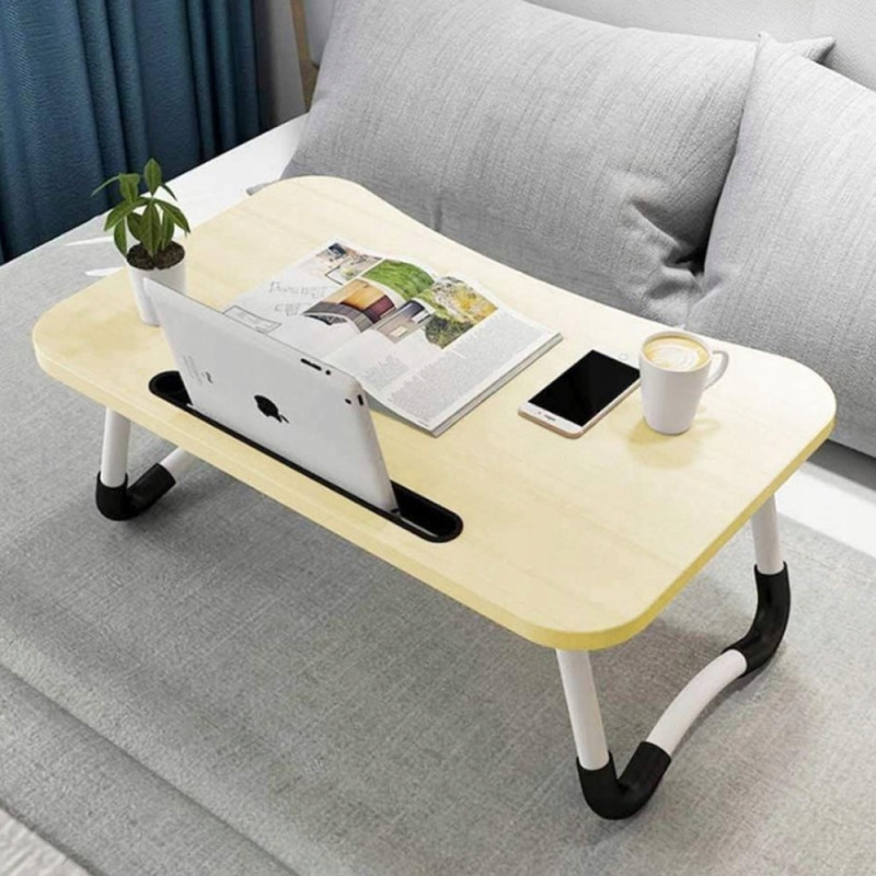 Stolik składany pod laptopa kolor drewna KS-002
