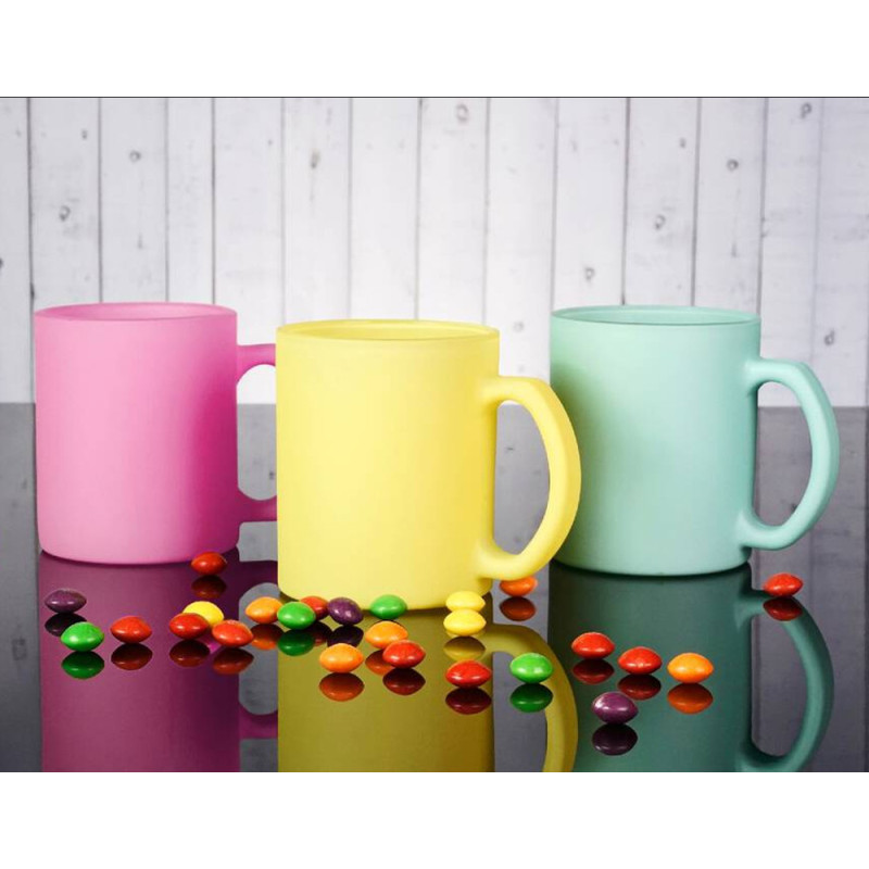 Kubki ceramiczne Glasmark Sonia 300 ml żółty matowy zestaw 6 kubków