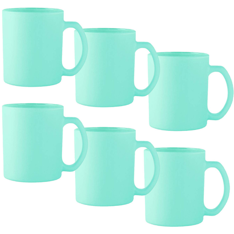 Kubki ceramiczne Glasmark Sonia 300 ml miętowy matowy zestaw 6 kubków